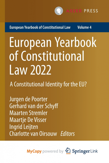 European Yearbook of Constitutional Law 2022