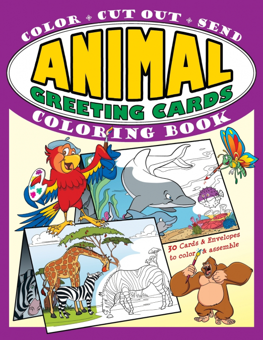 Animal Greeting Cards Coloring Book