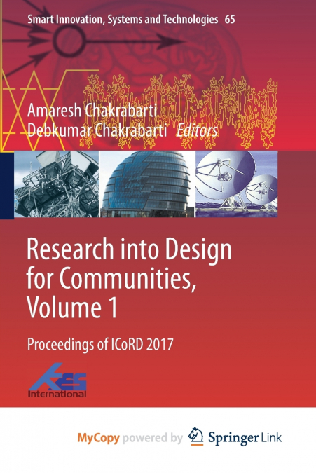 Research into Design for Communities, Volume 1