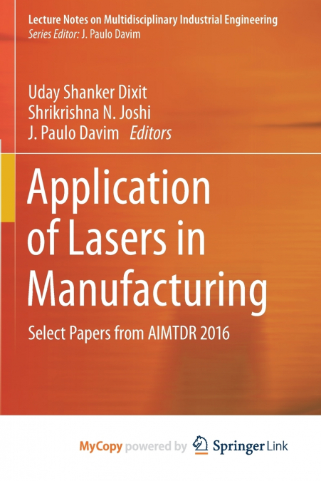 Application of Lasers in Manufacturing
