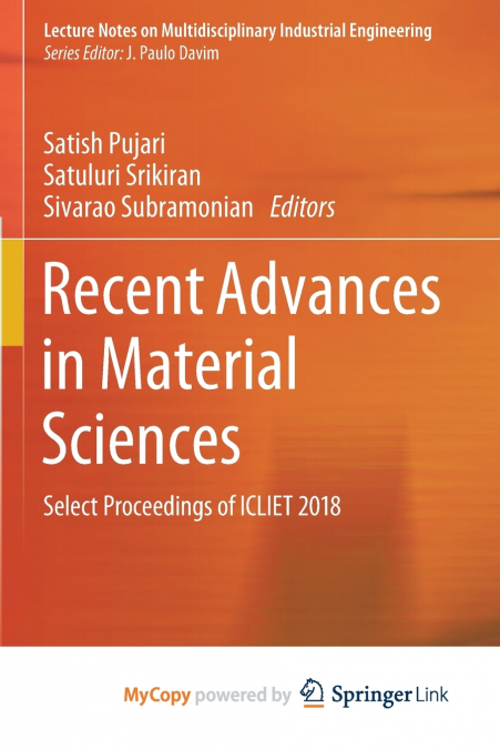 Recent Advances in Material Sciences