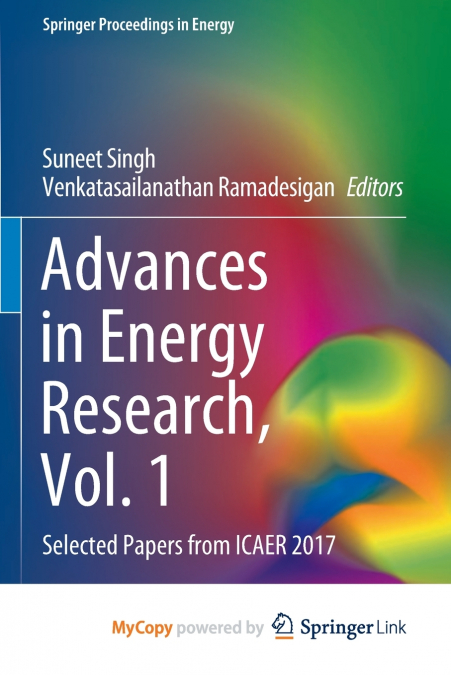 Advances in Energy Research, Vol. 1
