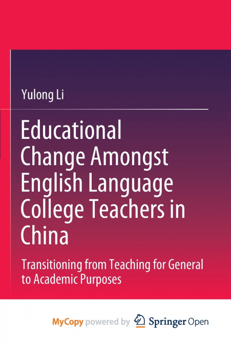 Educational Change Amongst English Language College Teachers in China