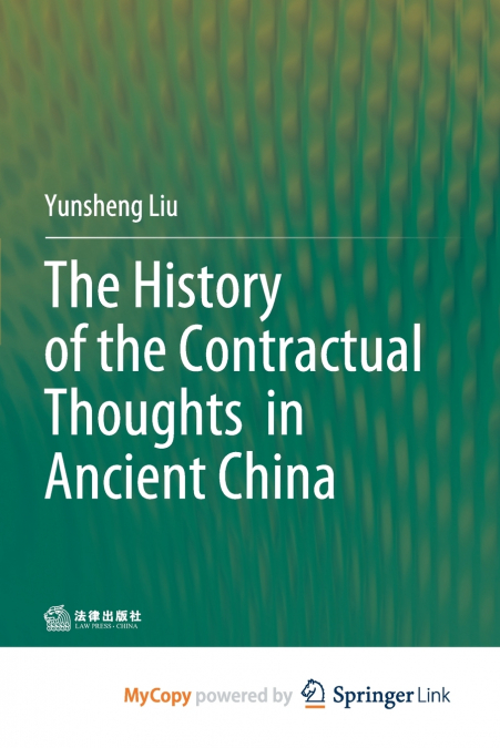 The History of the Contractual Thoughts in Ancient China