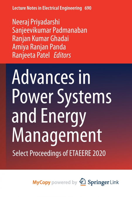 Advances in Power Systems and Energy Management