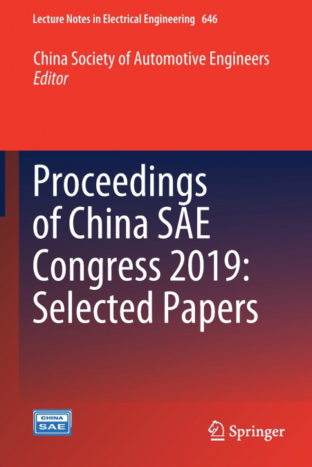 Proceedings of China SAE Congress 2019