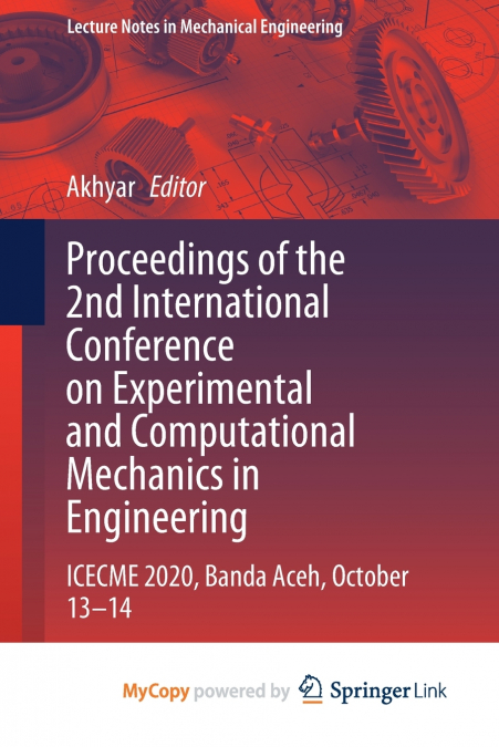 Proceedings of the 2nd International Conference on Experimental and Computational Mechanics in Engineering