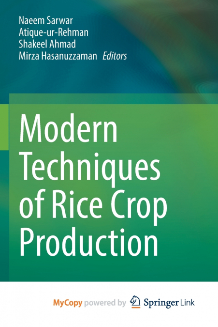Modern Techniques of Rice Crop Production