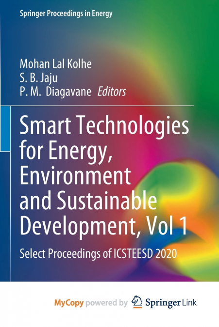 Smart Technologies for Energy, Environment and Sustainable Development, Vol 1