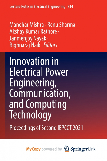 Innovation in Electrical Power Engineering, Communication, and Computing Technology