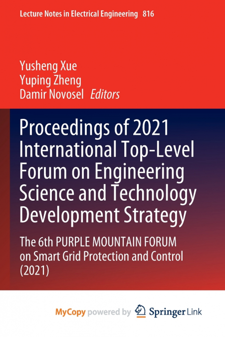 Proceedings of 2021 International Top-Level Forum on Engineering Science and Technology Development Strategy