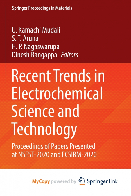 Recent Trends in Electrochemical Science and Technology