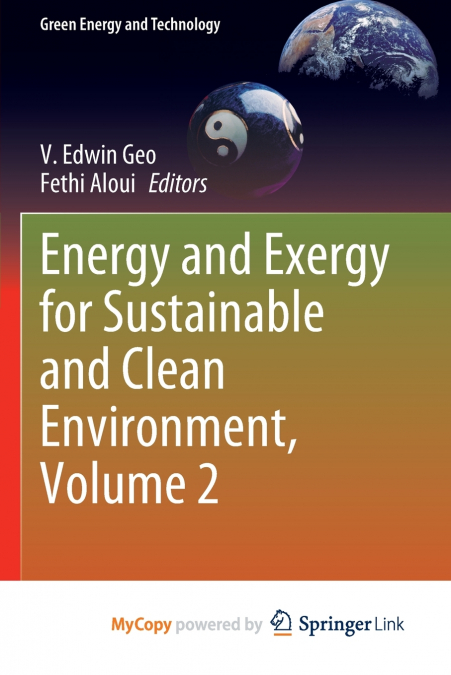 Energy and Exergy for Sustainable and Clean Environment, Volume 2