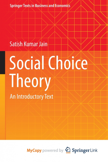 Social Choice Theory