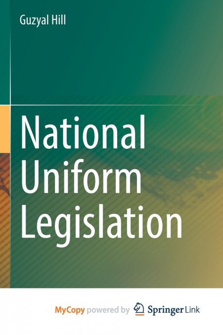 National Uniform Legislation
