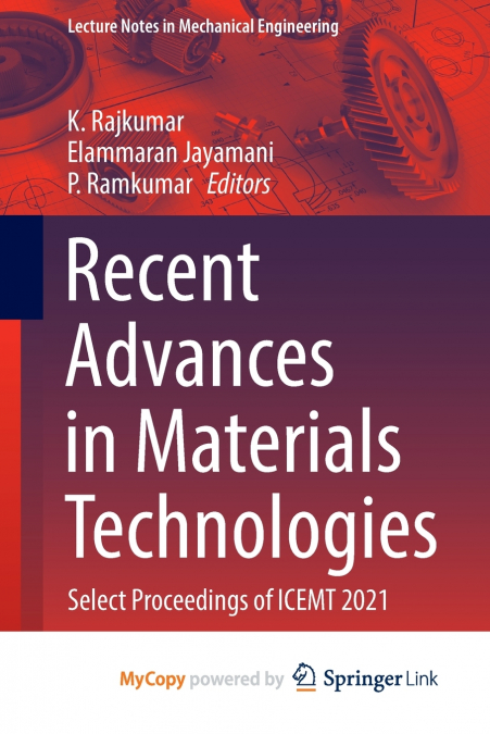 Recent Advances in Materials Technologies