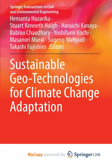 Sustainable Geo-Technologies for Climate Change Adaptation