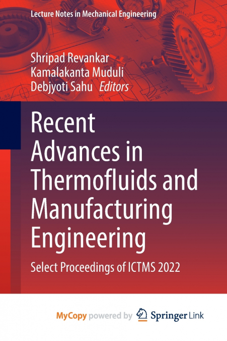 Recent Advances in Thermofluids and Manufacturing Engineering