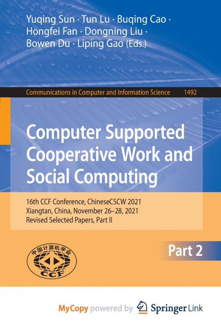 Computer Supported Cooperative Work and Social Computing