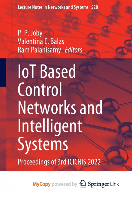 IoT Based Control Networks and Intelligent Systems