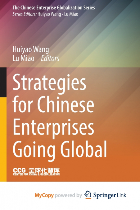 Strategies for Chinese Enterprises Going Global