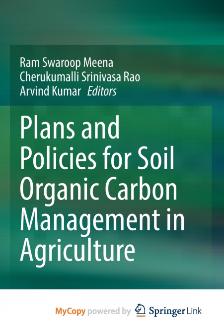 Plans and Policies for Soil Organic Carbon Management in Agriculture