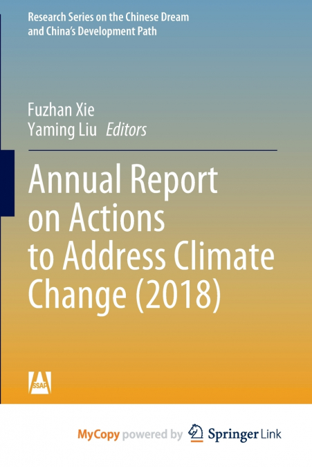 Annual Report on Actions to Address Climate Change (2018)