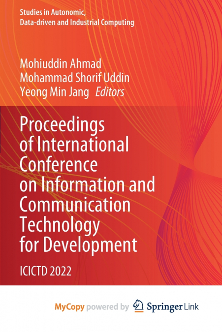 Proceedings of International Conference on Information and Communication Technology for Development