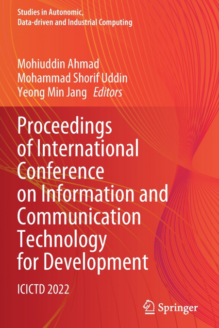Proceedings of International Conference on Information and Communication Technology for Development