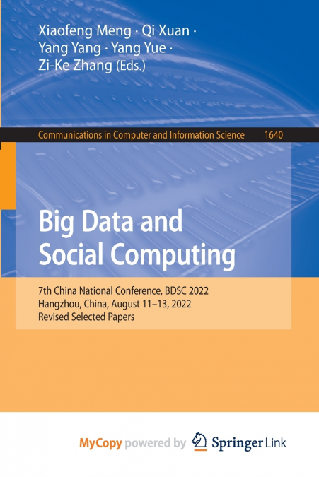 Big Data and Social Computing