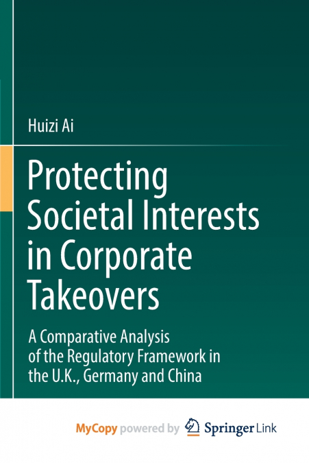 Protecting Societal Interests in Corporate Takeovers