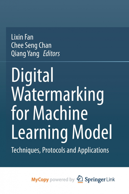 Digital Watermarking for Machine Learning Model