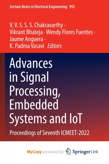 Advances in Signal Processing, Embedded Systems and IoT