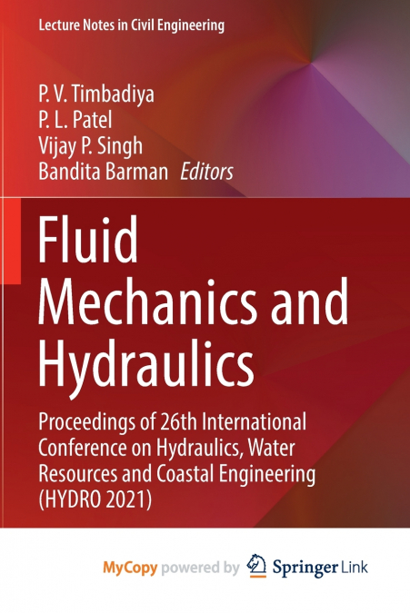 Fluid Mechanics and Hydraulics