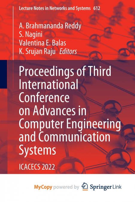 Proceedings of Third International Conference on Advances in Computer Engineering and Communication Systems