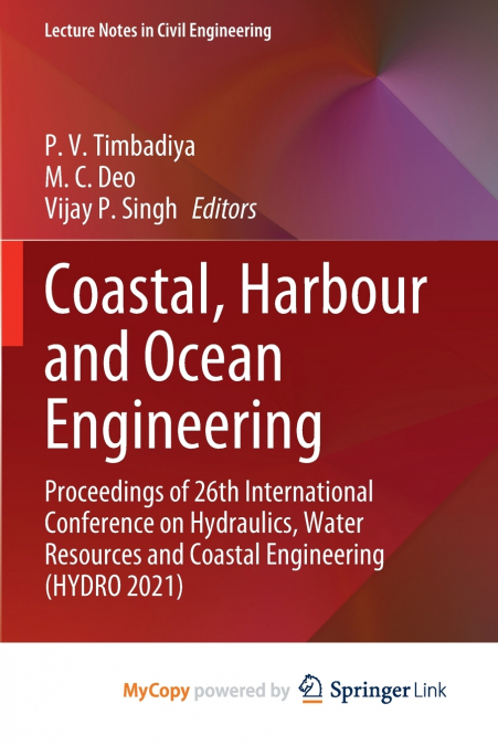 Coastal, Harbour and Ocean Engineering