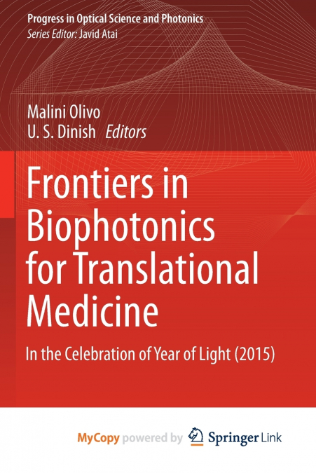 Frontiers in Biophotonics for Translational Medicine