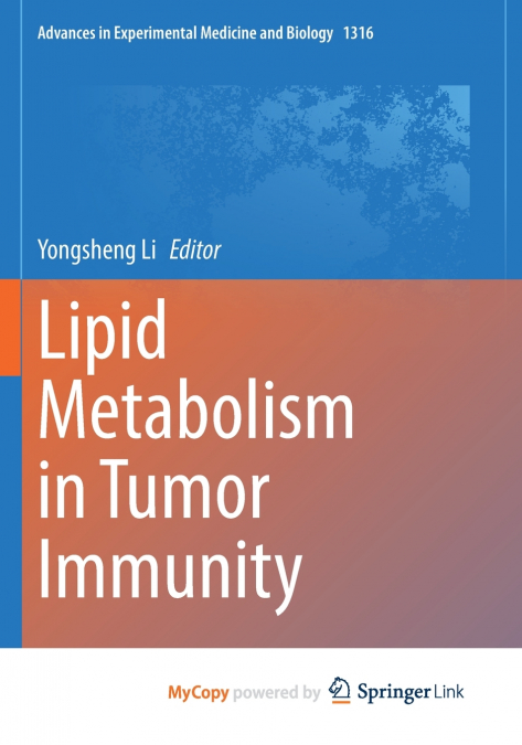 Lipid Metabolism in Tumor Immunity