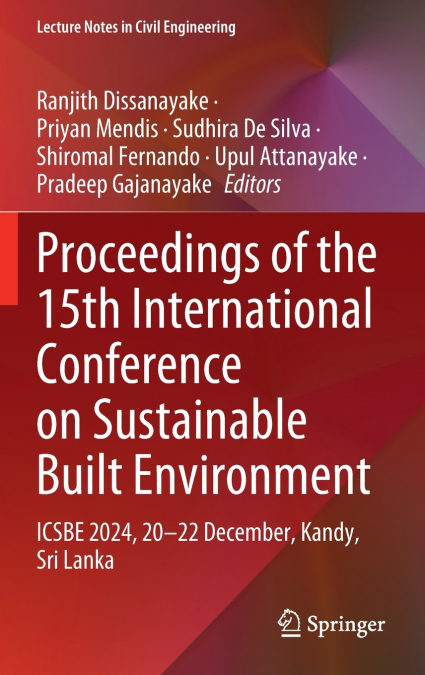 Proceedings of the 15th International Conference on Sustainable Built Environment
