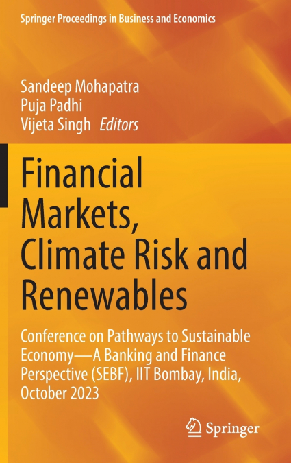 Financial Markets, Climate Risk and Renewables