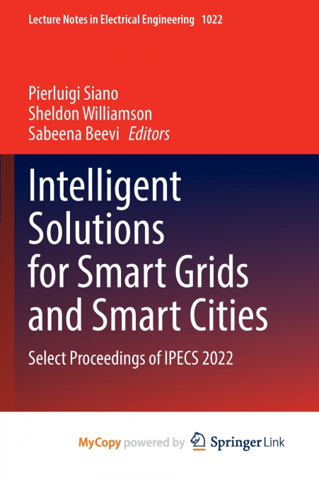 Intelligent Solutions for Smart Grids and Smart Cities