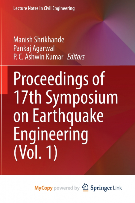 Proceedings of 17th Symposium on Earthquake Engineering (Vol. 1)