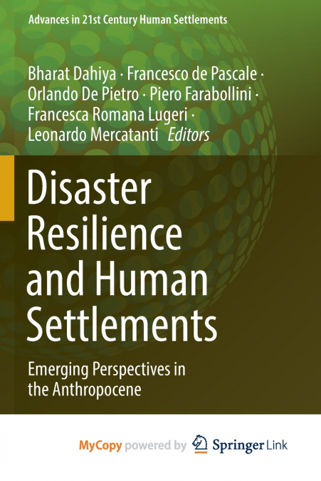 Disaster Resilience and Human Settlements