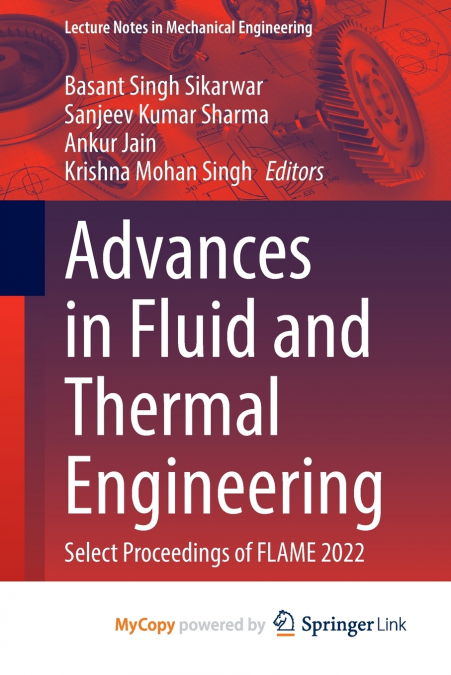 Advances in Fluid and Thermal Engineering