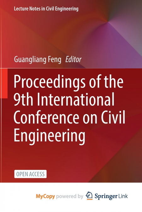 Proceedings of the 9th International Conference on Civil Engineering