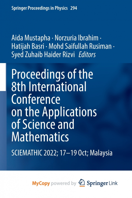 Proceedings of the 8th International Conference on the Applications of Science and Mathematics