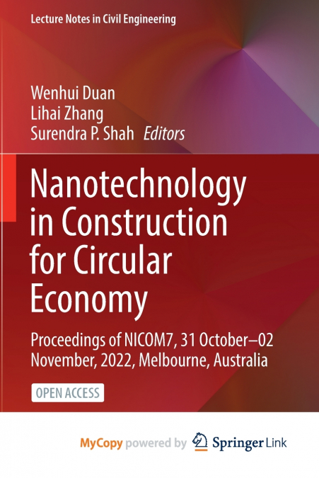 Nanotechnology in Construction for Circular Economy
