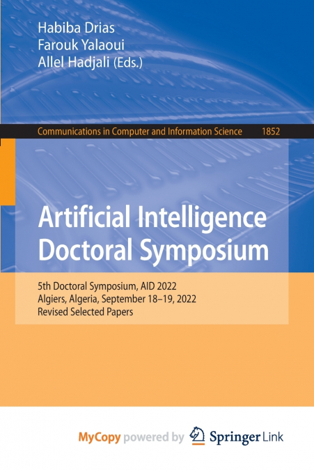 Artificial Intelligence Doctoral Symposium