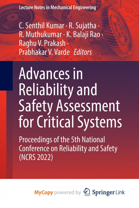 Advances in Reliability and Safety Assessment for Critical Systems