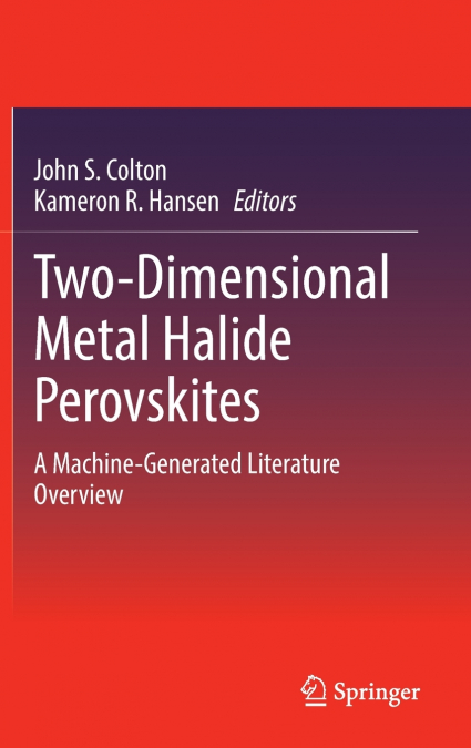 Two-Dimensional Metal Halide Perovskites